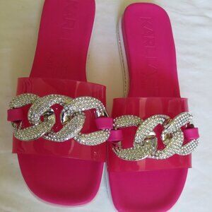 Karl Lagerfeld Paris slide sandals 7 NWT